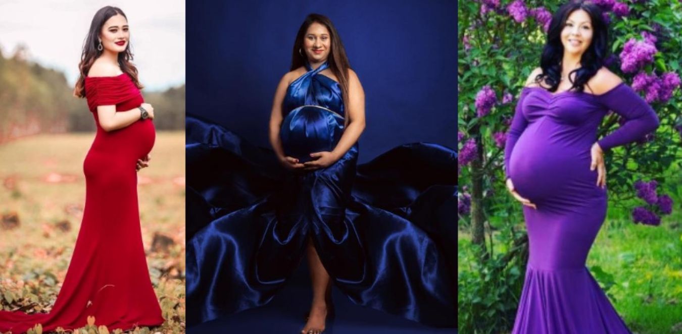 Designer Maternity Photoshoot Dresses - India 2022